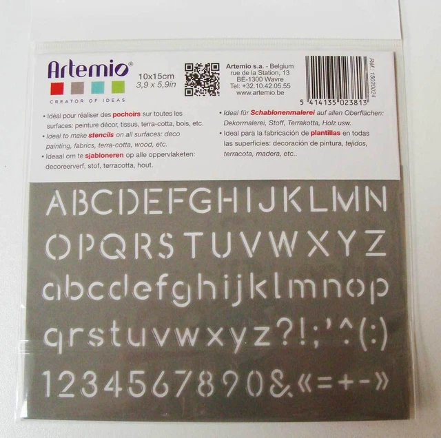 Pochoirs Lettres Géantes - Hauteur 15 Cm - Pour Peinture Et Décor - Occasion