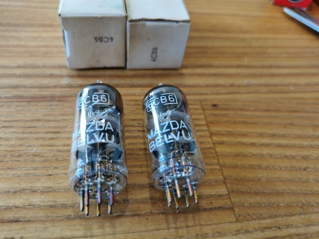 Tube électronique 6AL5/EB91 BELVU MAZDA - NOS (New Old Stock) - Boîte D'origine