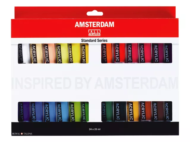 Amsterdam Acrylic Colour Paint Set - 24 x 20ml Tubes