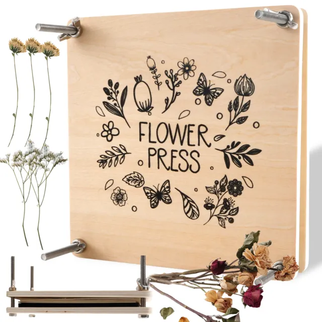 Flower Press Kit Wooden Flower Leaf Press Kit Reusable DIY Pressed Flower .q