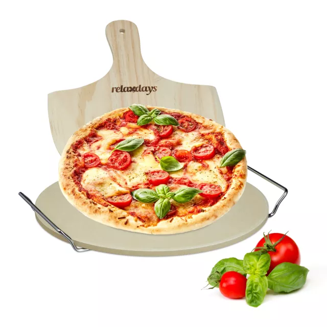 relaxdays 2 x pelle à pizza bois - spatule à pizza - cuillère à