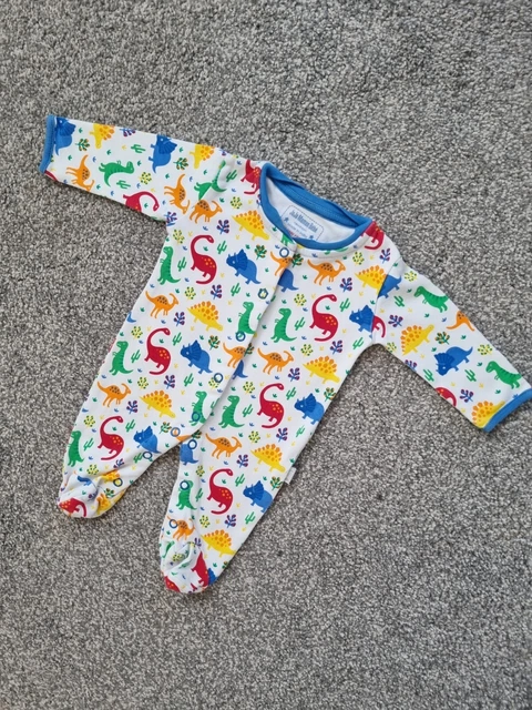 Baby Boys Jojo Maman Bebe Babygrow Newborn Dinosaurs Colourful sleepsuit bb