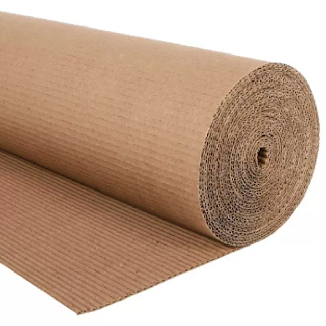 24" wide Singleface Corrugated Roll - 30 ft long - B flute - Wrap, Fill, Crafts