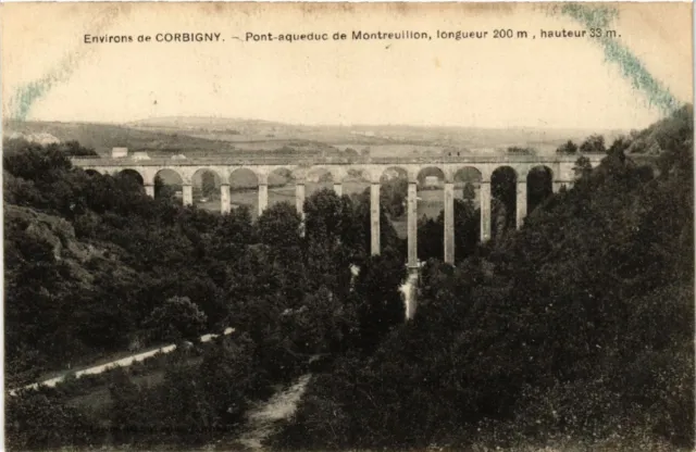 CPA Env. de CORBIGNY - Montreuillon 200m long water bridge (518499)