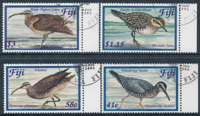 2004 Fiji Land Shore Birds Set Of 4 Fine Used