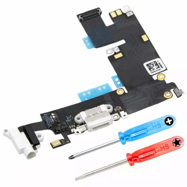 Dock Connector für iPhone 6 Plus (WEISS) Ladebuchse Ladeport + Werkzeug