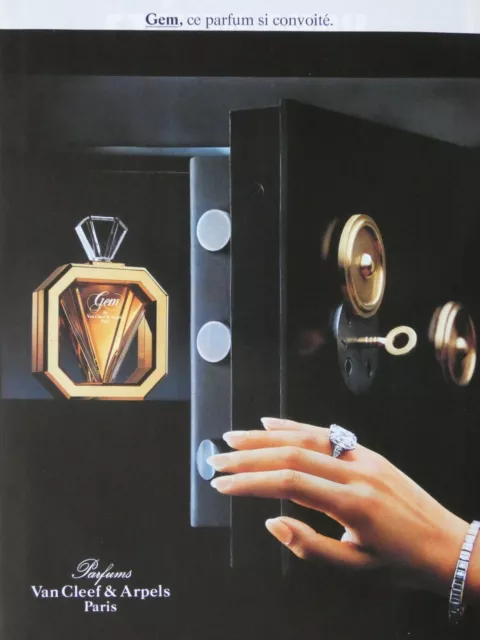 Publicité De Presse 1989 Parfums Gem De Van Cleef & Arpels - Paris