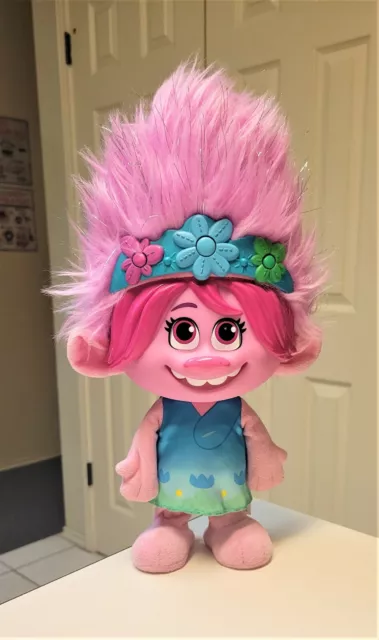 Trolls World Tour Color Poppin' Poppy Light Up Talking Toy 13" Doll