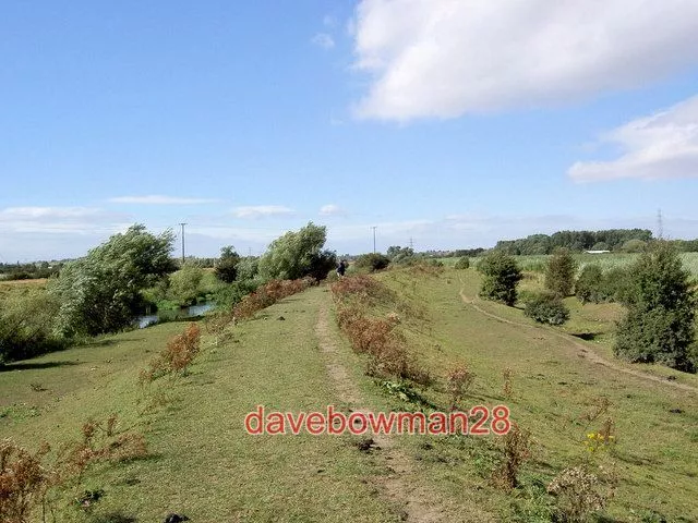 Photo  The Flood Embankments On The River Dearne.  2007