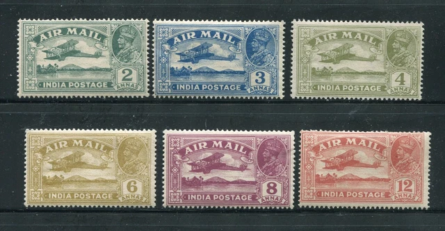 India C1 - C6 King George V Air Mail Stamp Set Mint Never Hinged