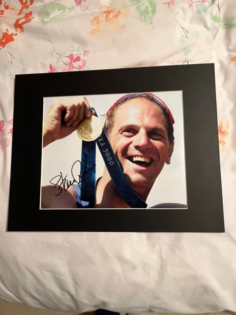 Steve Redgrave  Rowing Olympic Gold Medallist Signed Card COA AFTAL UACC RD