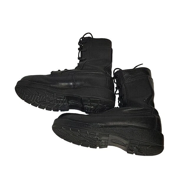 VIBRAM MEN'S COMBAT Tactical Boots Black Size 7 Leather Work Utility