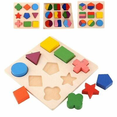 Kids Educational Puzzle Sets Wooden Geometry Wood Toys Baby Kids Early Learning
