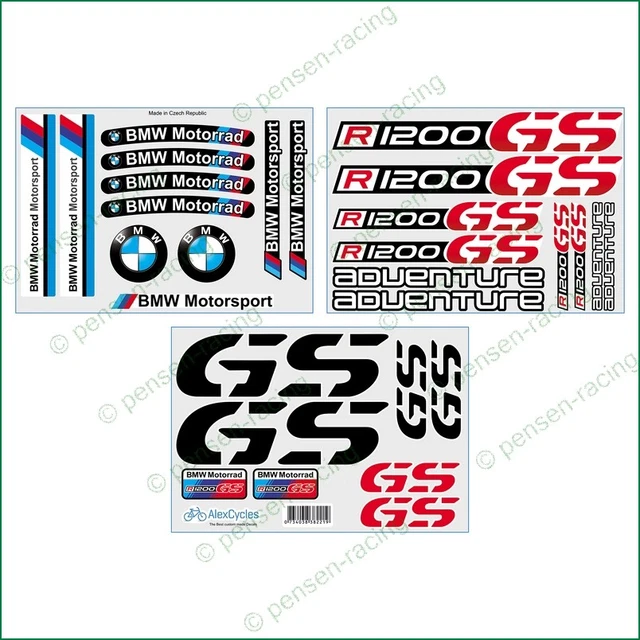 BMW MOTORRAD R1200GS Motorsport Adventure Laminated Decals Stickers Kit ...