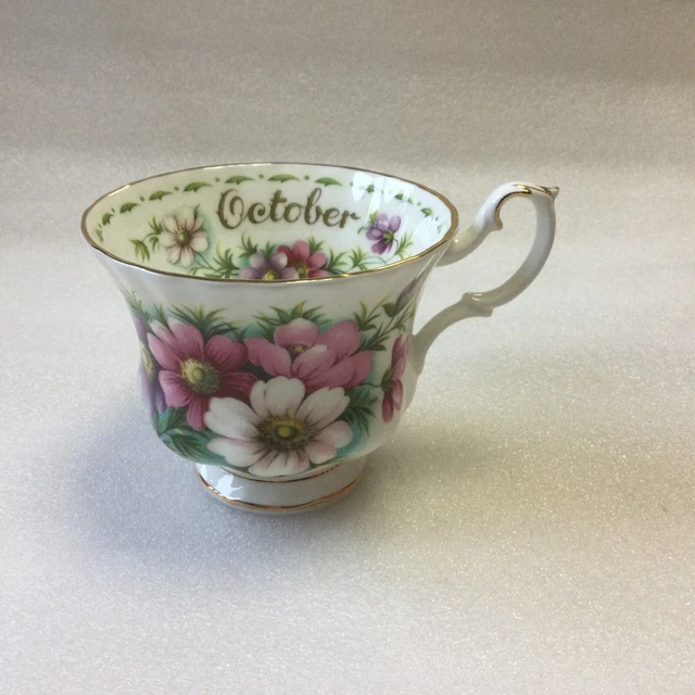 ROYAL ALBERT FLOWER Of The Month Series October Cup Only Freepost £11.