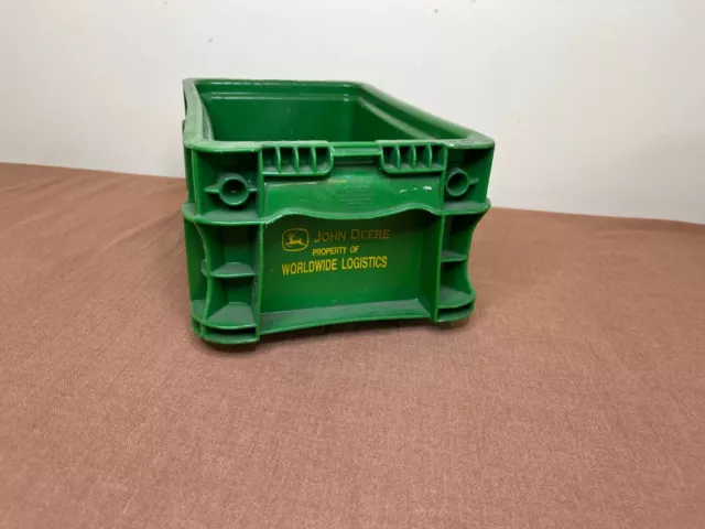 Vintage John Deere Worldwide Logistics Green Plastic Parts Bin A01500