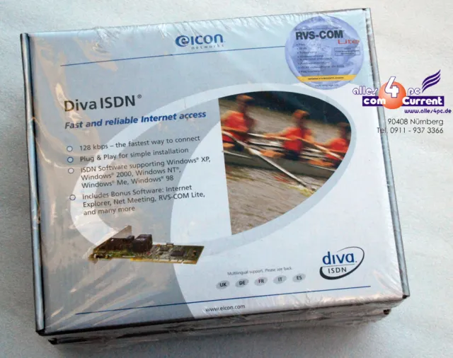 Neuf Eicon Diva 2.02 Rnis PCI Adaptateur 305-189 Dialogic 800-675-03 810-314-03