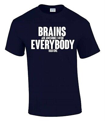 Cervelli sono impressionanti tutti hanno una divertente maleducato MEN'S LADY'S T-shirt T0160
