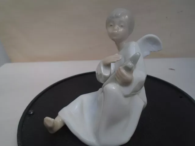 Vintage 70's LLADRO NAO angel playing the harp figurine with early factory mark