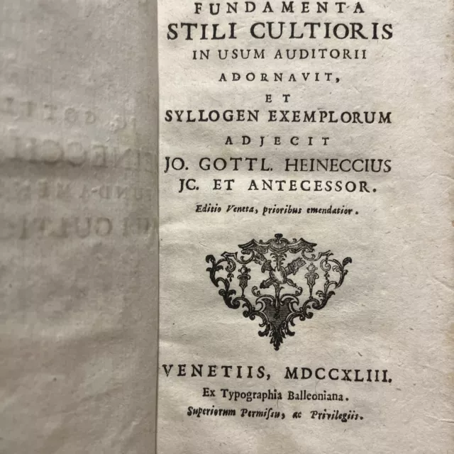 (21e) Fundamenta Stili Cultioris - 1743