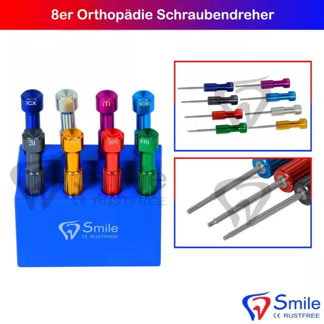 8er Orthopädie Instrumente Implantate Schraubendreher chirurgische