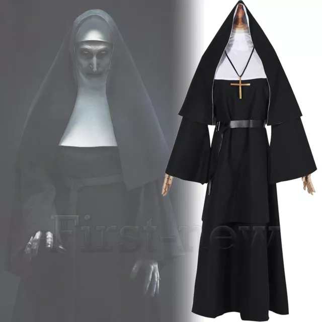 Abito da donna suora per l'evocazione abito spaventoso cosplay costume da suora valak