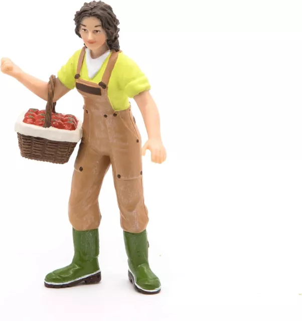 Papo 39219 Woman farmer with basket FARMYARD FRIENDS Figurine, Multicolour