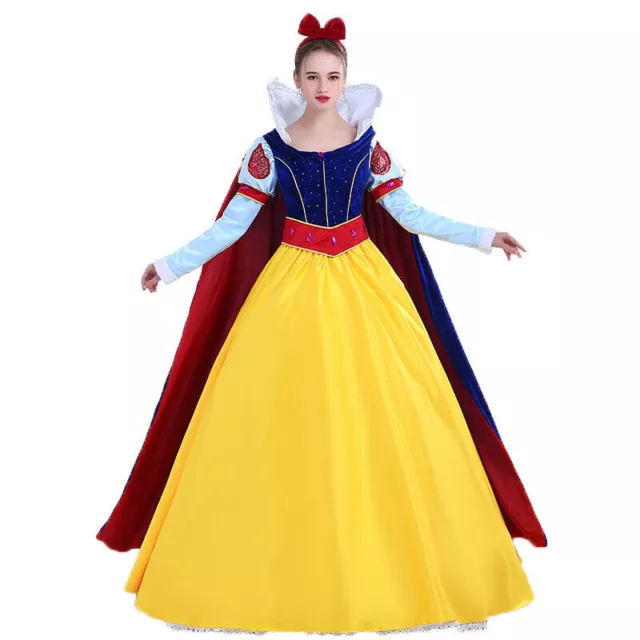 Blanche-Neige Blanche-Neige Disney Winter Cosplay Costume Robe Longue Costume