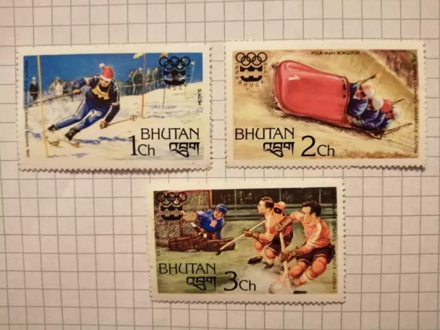 Philatelie | Bhutan | 1976 | Olympic Games | Postfrisch | Gummiert | BT 647-649