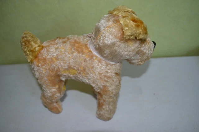 Ancienne Peluche Chien Rembourrage Paille – à Restaurer, N°2