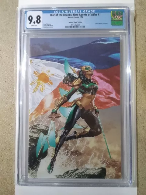 War of the Realms New Agents of Atlas 1 Mico Suayan Virgin Variant  CGC 9.8