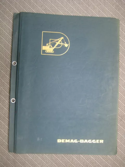 DEMAG BAGGER Papp Umschlag Ordner Hülle 1930 30er antik Werbung Reklame Oldtimer