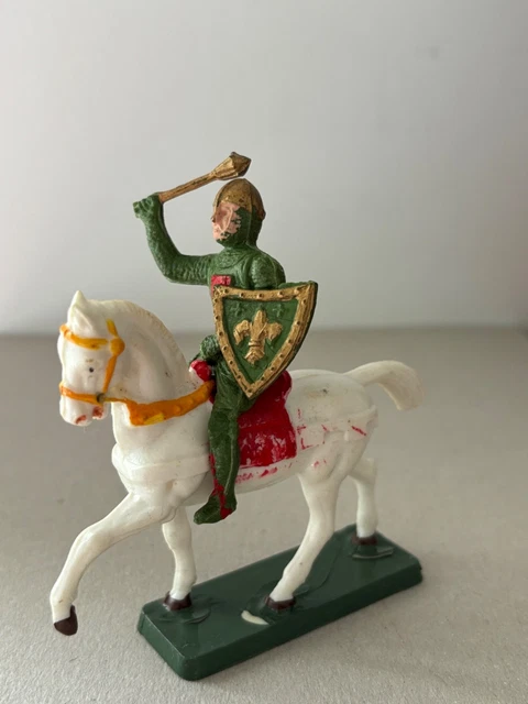 2 Figurines Chevaliers Moyen-âge CYRNOS Starlux - Jouet Ancien - Occasion