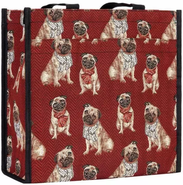 Pug Shopper Bag Signare Tapestry Women Ladies Shoulder Shopping Travel Present