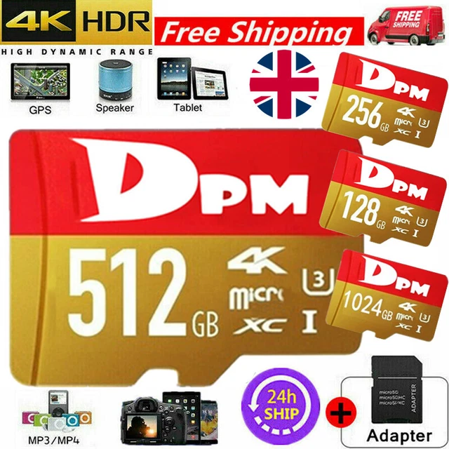 128GB 256GB 1TB Micro Card Class 10 U3 4K Ultra High Speed SD TF Flash