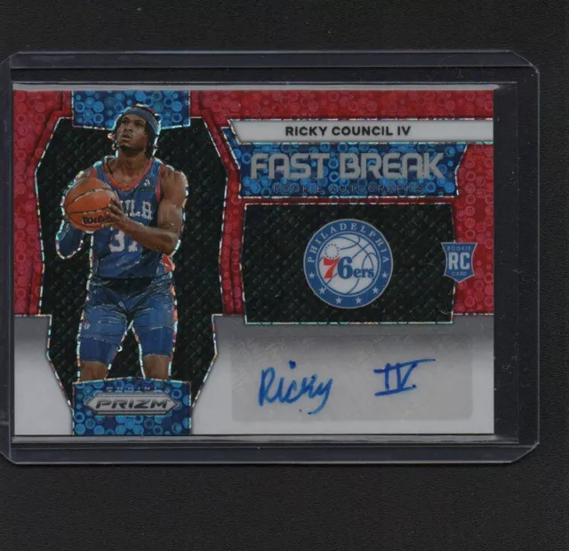 2023-24 Panini Prizm Nba Ricky Council Iv Philadelphia 76Ers Fast Freak Car /99