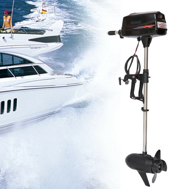 Moteur électrique Hors-bord 40 Lbs - 12V Pour Petits Bateaux, Pêche, Bateaux Pneumatiques - Sans Permis - 7