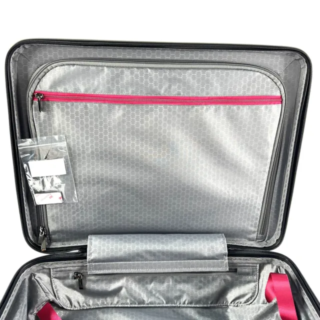 TUMI Vapor Continental Carry On 4 Wheel Travel Bag Raspberry Floral Pink Grey 15