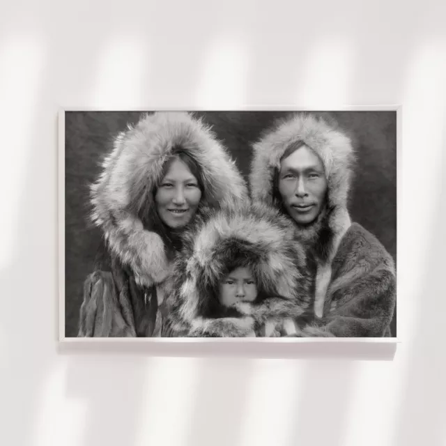 Edward Curtis - Inupiat Family from Noatak Alaska (1929) Photo Poster Art Print