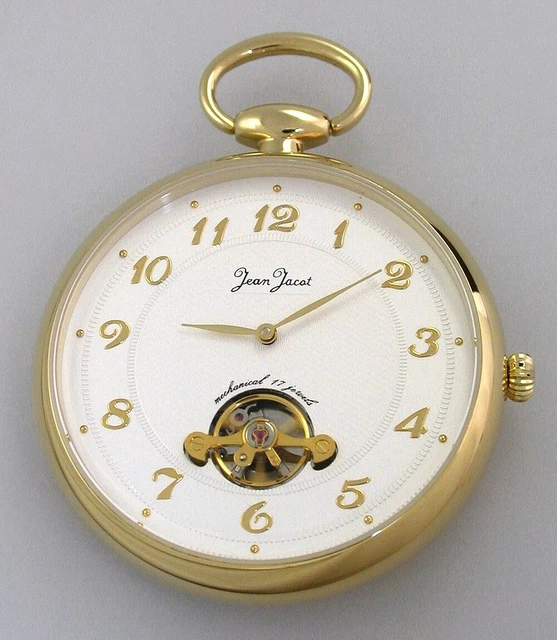Orologio Da Tasca Jean Pierre Scheletro, Doppio Coperchio GP Con Incisione, Catena