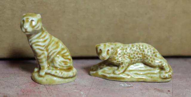 Lot of Two Red Rose Tea Wade Whimsies Tiger and Leopard Animal Set Series II