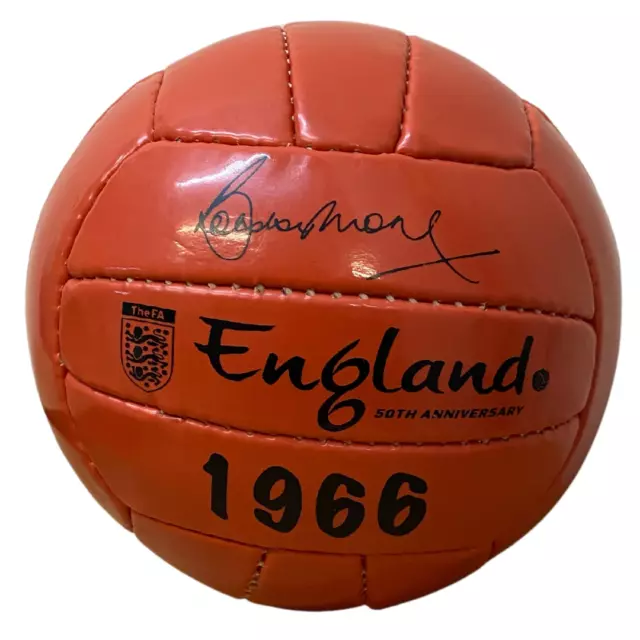 1966 World Cup Replica Football England Memorabilia Qatar Signed Bobby Moore UK