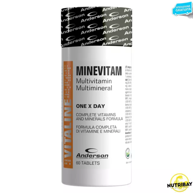 Anderson Minevitam Multivitaminico Completo Al 100% Di Vitamine E Minerali
