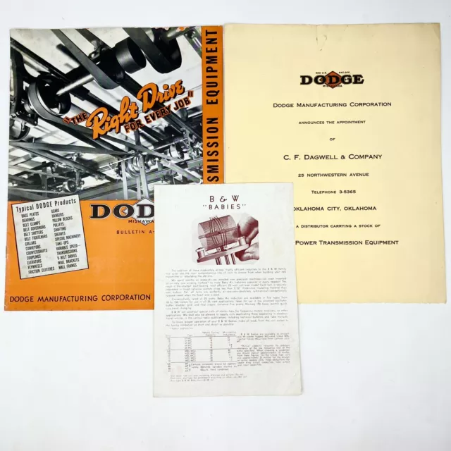 1940 Dodge Power Transmission Equipment Catalog Mishawaka Oklahoma Dagwell Vtg
