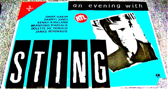 The Police Sting Stunning Rare Concert Poster France 1985 "An Evening With" Tour