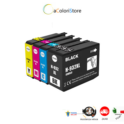4 CARTUCCE COMPATIBILI HP 932 HP 933  Officejet 6700 6600 6100 7110 7610