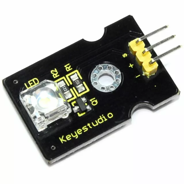 Keyestudio 8mm White LED Module KS0016 Arduino 5V DC Pi Piranha Flux Workshop