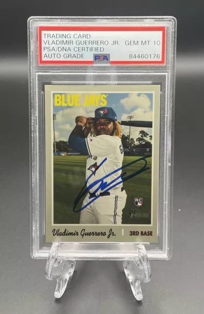 Vladimir Guerrero Jr. Autographed 2019 Topps Heritage RC - PSA 10 AUTO GRADE