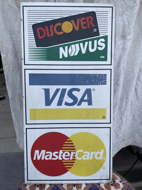 VINTAGE DISCOVER NOVUS Visa MasterCard Flange Double Sided