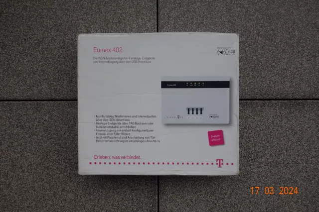 Telekom Eumex 402 ISDN-Telefonanlage, vier analoge Nebenstellen, Neu + OVP!